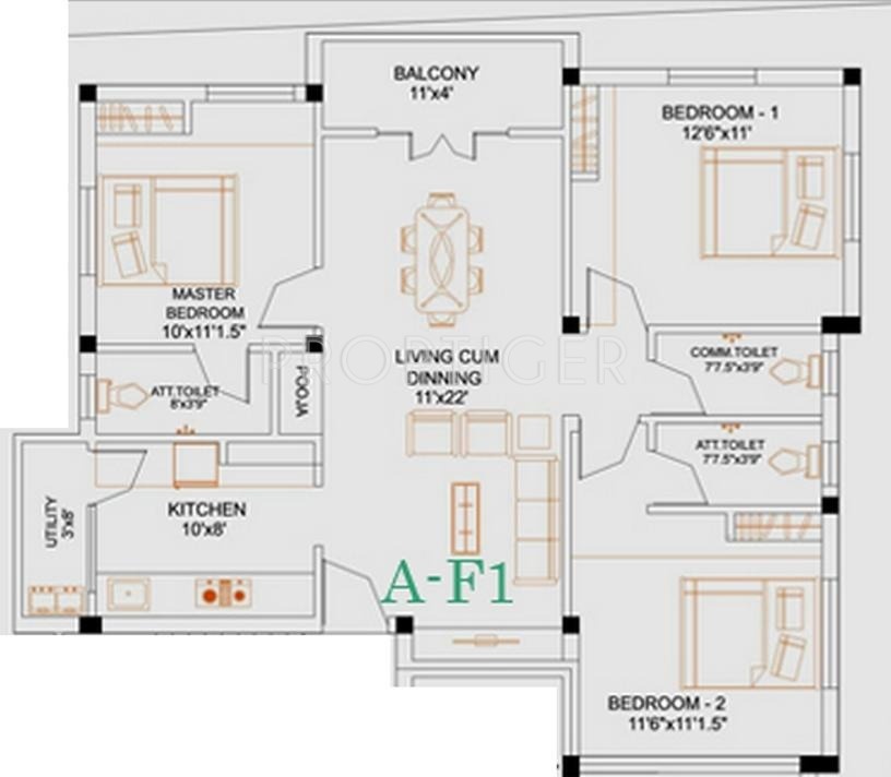 Skyline Elegance (3BHK+3T (1,193 sq ft) 1193 sq ft) Skyline Elegance (3BHK+3T (1,193 sq ft) 1193 sq ft)
