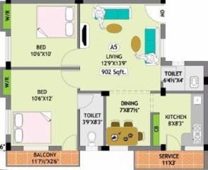 Madhuri Foundation Govindam Garden (2BHK+2T (902 sq ft) 902 sq ft) Madhuri Foundation Govindam Garden (2BHK+2T (902 sq ft) 902 sq ft)