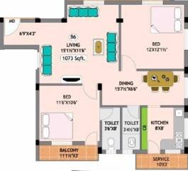 Madhuri Foundation Govindam Garden (2BHK+2T (1,073 sq ft) 1073 sq ft) Madhuri Foundation Govindam Garden (2BHK+2T (1,073 sq ft) 1073 sq ft)
