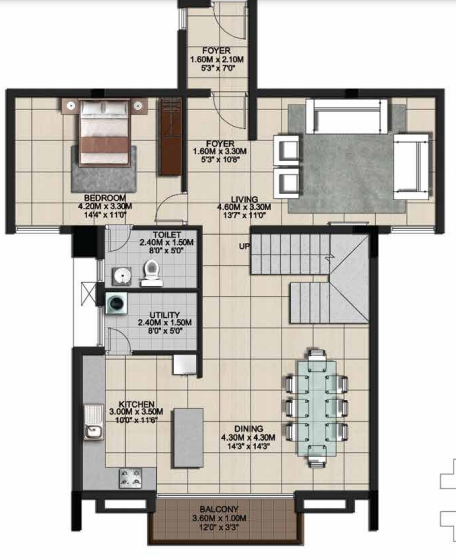 monte carlo Floor Plan Lower Level Penthouse Plan