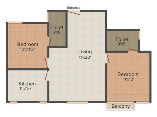 Hexa Sunflower (2BHK+2T (910 sq ft) 910 sq ft) Hexa Sunflower (2BHK+2T (910 sq ft) 910 sq ft)