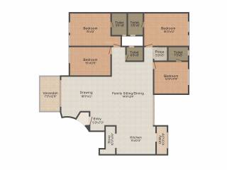Aastha Everest Empire (4BHK+4T (3,420 sq ft) 3420 sq ft)