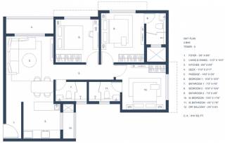 Radius Anantya (3BHK+3T (1,336 sq ft) 1336 sq ft)