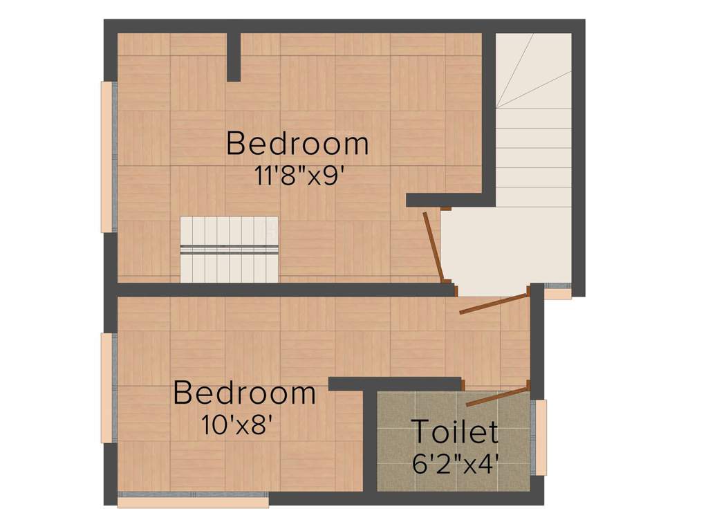 Building Lotus Villa (2BHK+3T (1,000 sq ft) + Study Room 1000 sq ft)