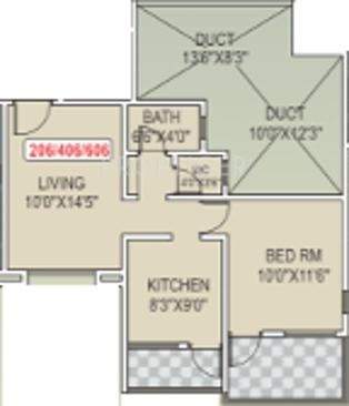 Sai Shri Ram Paradise (1BHK+1T (675 sq ft) 675 sq ft)