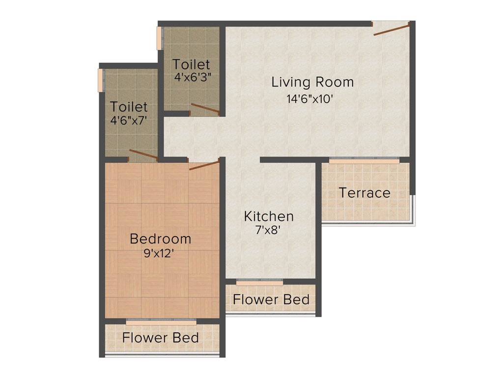 Kailash Pratik Renaissance (1BHK+2T (715 sq ft) 715 sq ft)