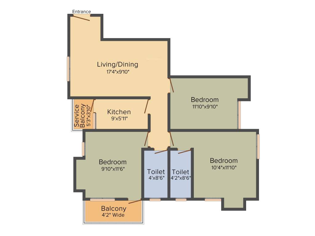 Realmark Realmark Residency (3BHK+2T (1,203 sq ft) 1203 sq ft) Realmark Realmark Residency (3BHK+2T (1,203 sq ft) 1203 sq ft)