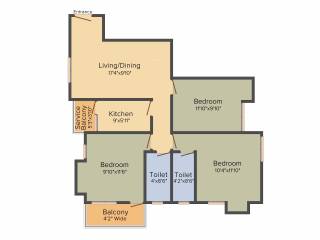 Realmark Realmark Residency (3BHK+2T (1,203 sq ft) 1203 sq ft) Realmark Realmark Residency (3BHK+2T (1,203 sq ft) 1203 sq ft)