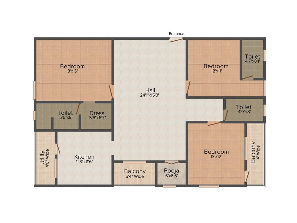 Transcon Pragathi Avenue (3BHK+3T (1,980 sq ft) + Pooja Room 1980 sq ft)