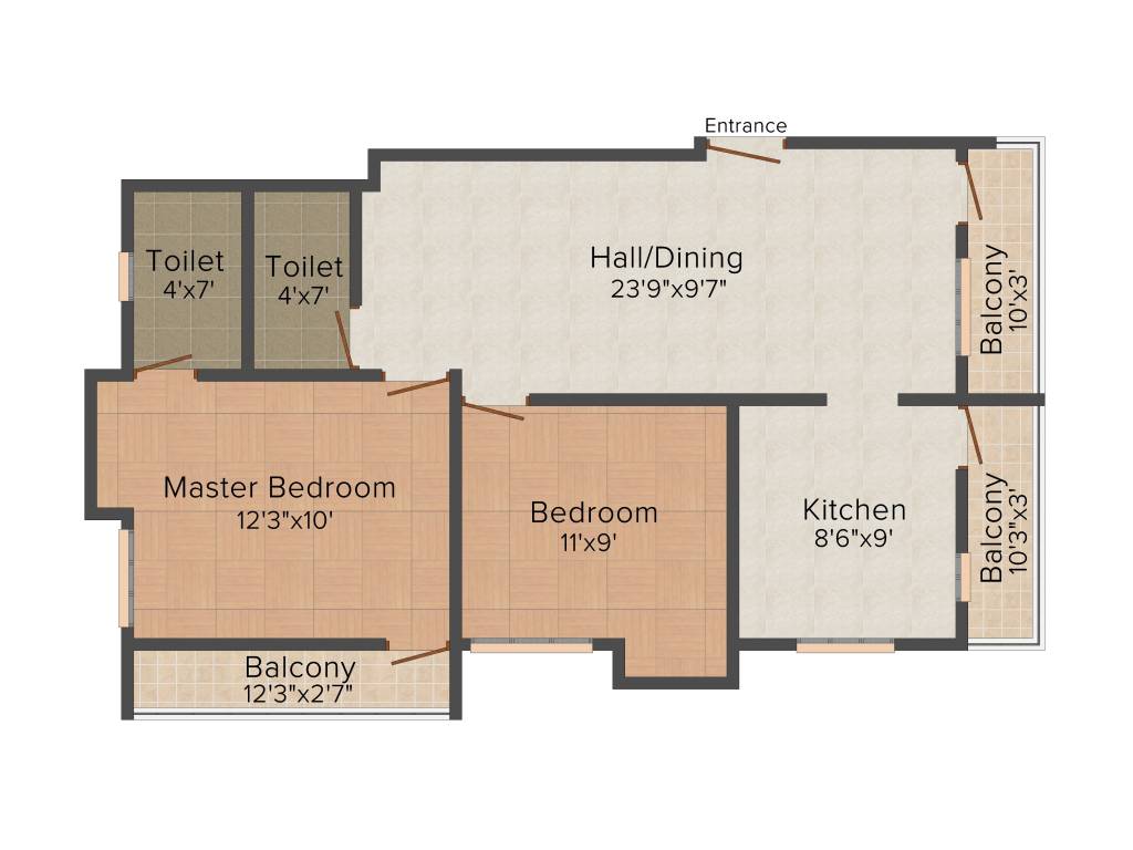 Amudha Joy (2BHK+2T (943 sq ft) 943 sq ft)