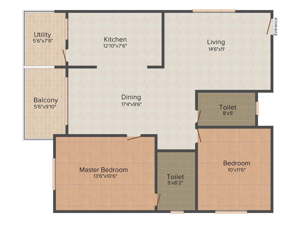 LNS Pride (2BHK+2T (1,140 sq ft) 1140 sq ft)