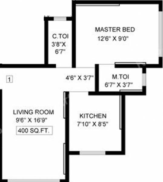 KT Sangram CHS (1BHK+2T (400 sq ft) 400 sq ft)