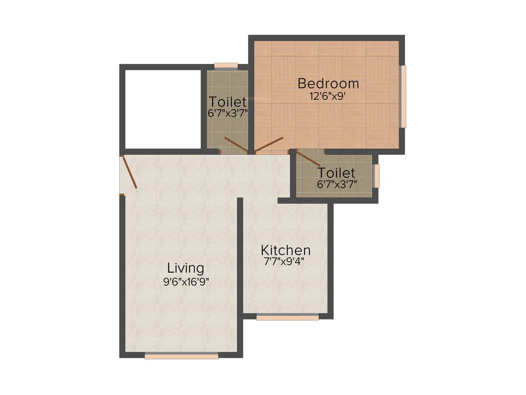 KT Sangram CHS (1BHK+2T (405 sq ft) 405 sq ft)