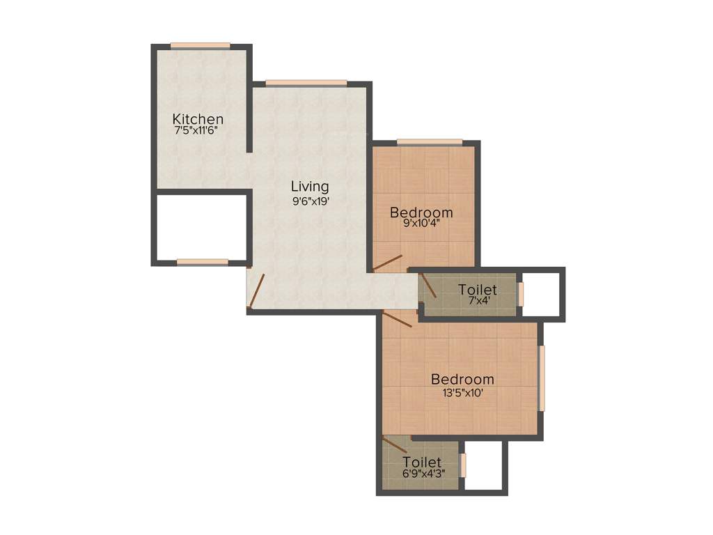 KT Sangram CHS (2BHK+2T (575 sq ft) 575 sq ft)