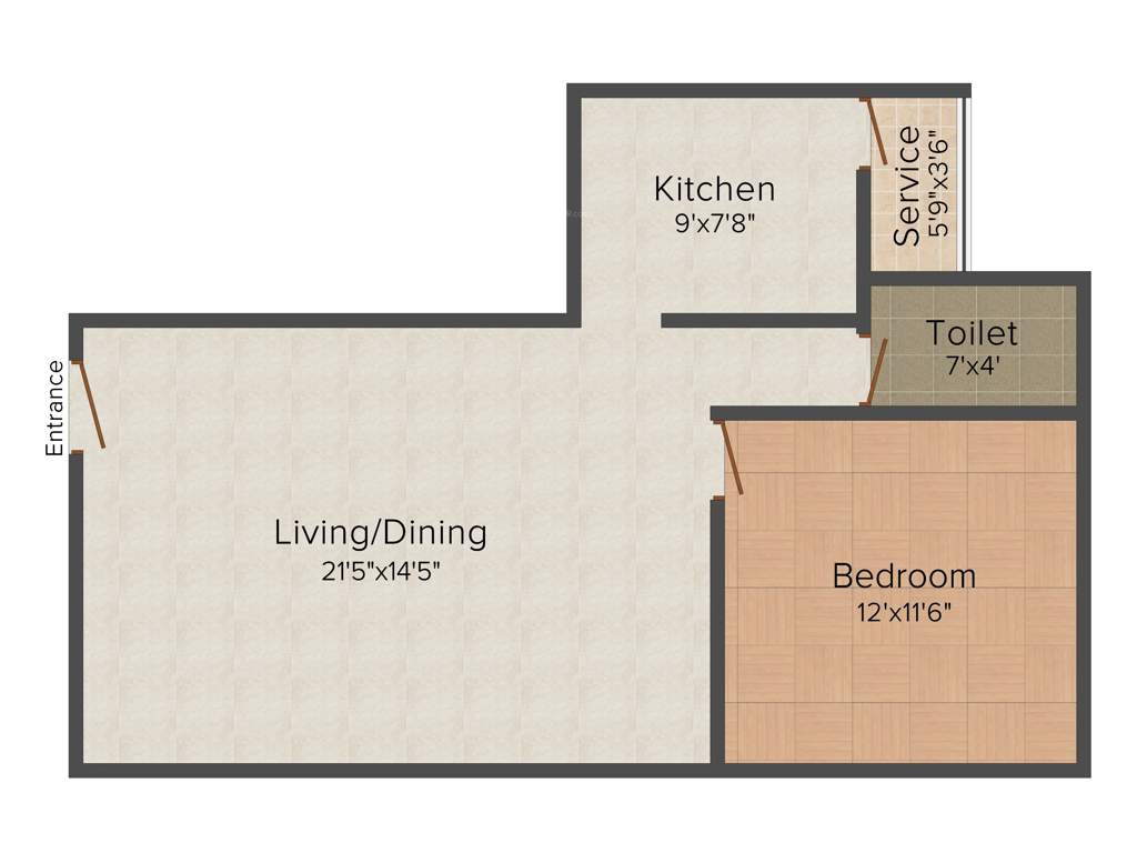 Sriven Sampanna (1BHK+1T (784 sq ft) 784 sq ft)