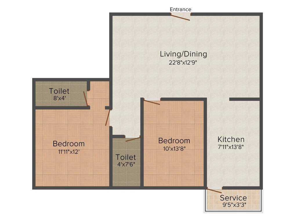 Sriven Sampanna (2BHK+2T (1,085 sq ft) 1085 sq ft)