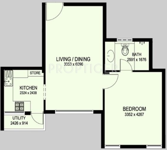 BSCPL Bollineni Hillside (1BHK+1T (711 sq ft) 711 sq ft)