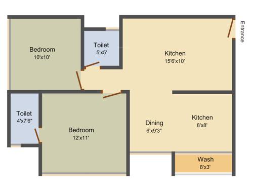 Sakat Shree Sakat Valley (2BHK+2T (1,170 sq ft) 1170 sq ft)