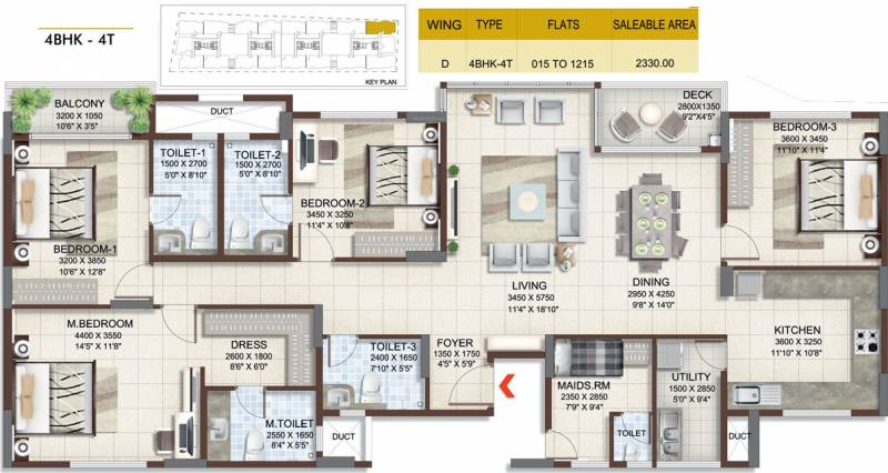 Mahaveer Sitara (4BHK+4T (2,330 sq ft) 2330 sq ft)
