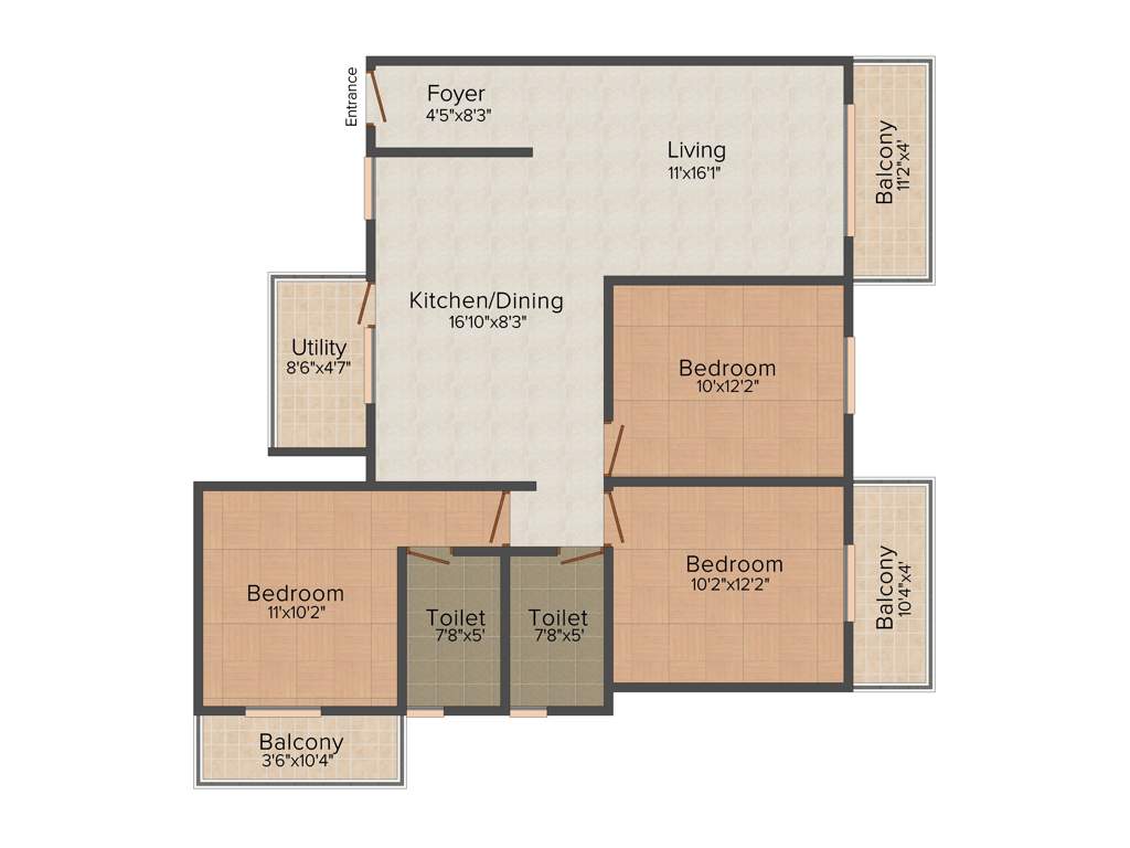 GR Sagar Nivas (3BHK+2T (1,442 sq ft) 1442 sq ft)