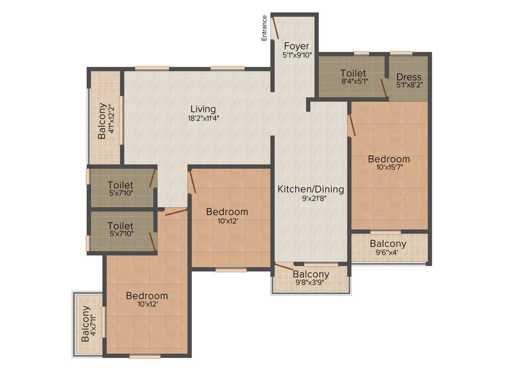 GR Sagar Nivas (3BHK+3T (1,630 sq ft) 1630 sq ft)