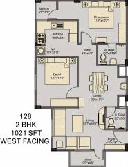 CoEvolve Elvira (2BHK+2T (1,021 sq ft) 1021 sq ft)