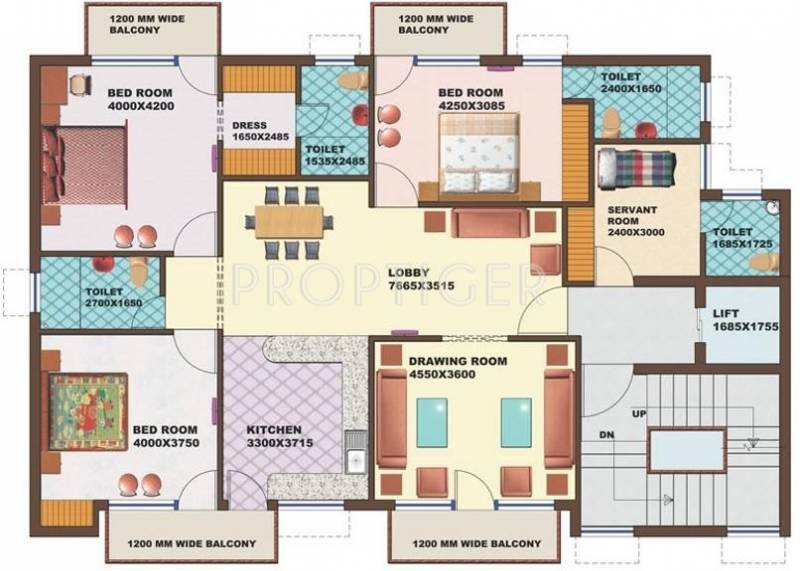 Omaxe North Avenue II (3BHK+4T (2,054 sq ft) + Servant Room 2054 sq ft)