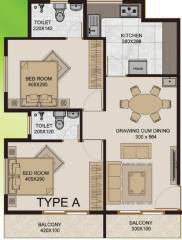 Group Prayag (2BHK+2T (995 sq ft) 995 sq ft)