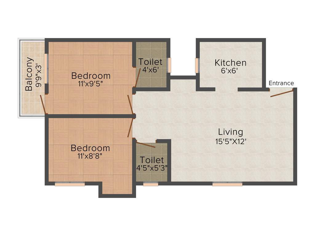 CC Crystal Garden (2BHK+2T (792 sq ft) 792 sq ft)