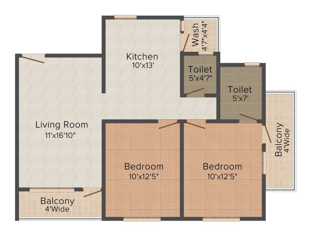 Narayan ResiCom (2BHK+2T (1,156 sq ft) 1156 sq ft)