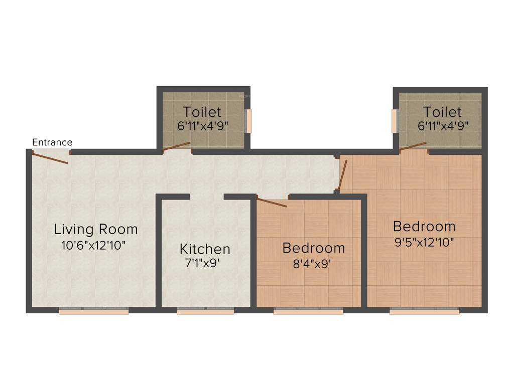 Jagdale Velvet (2BHK+2T (766 sq ft) 766 sq ft)