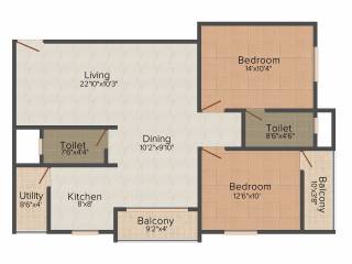 Vyshnavi Sri Vyshnavi Towers (2BHK+2T (1,235 sq ft) 1235 sq ft)