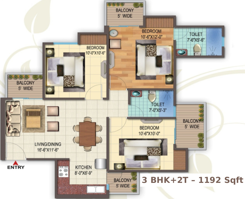 Aaradhyam Golf Homes (3BHK+2T (1,192. sq ft) 1192 sq ft) Aaradhyam Golf Homes (3BHK+2T (1,192. sq ft) 1192 sq ft)