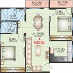 Golden Telecom Enclave (2BHK+2T (1,053 sq ft) 1053 sq ft) Golden Telecom Enclave (2BHK+2T (1,053 sq ft) 1053 sq ft)