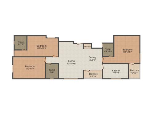 Unique JS Divine (3BHK+3T (1,551 sq ft) 1551 sq ft) Unique JS Divine (3BHK+3T (1,551 sq ft) 1551 sq ft)