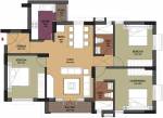 Unitech The Gateway (3BHK+2T (1,245 sq ft) 1245 sq ft)