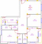 Brownstone Shivalaya (3BHK+3T (1,408 sq ft) 1408 sq ft)