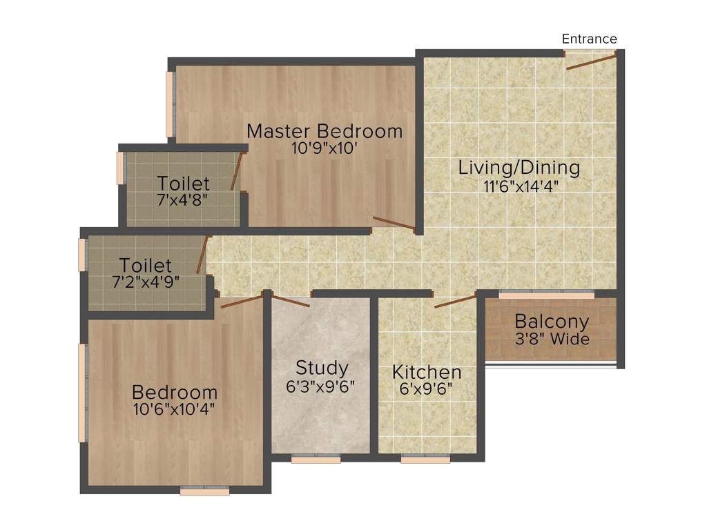 Arrjavv Sonar Kella (2BHK+2T (984 sq ft)   Study Room 984 sq ft)