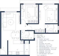 Radius Anantya (2BHK+2T (1,120 sq ft) 1120 sq ft)