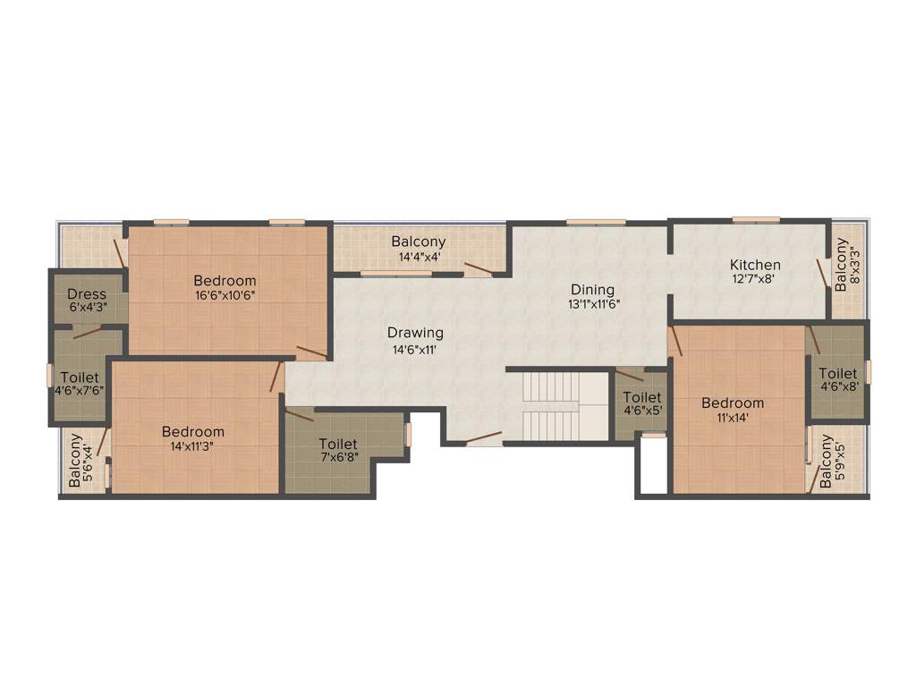 Unique Yuvraj Residency (3BHK+4T (2,902 sq ft) 2902 sq ft)