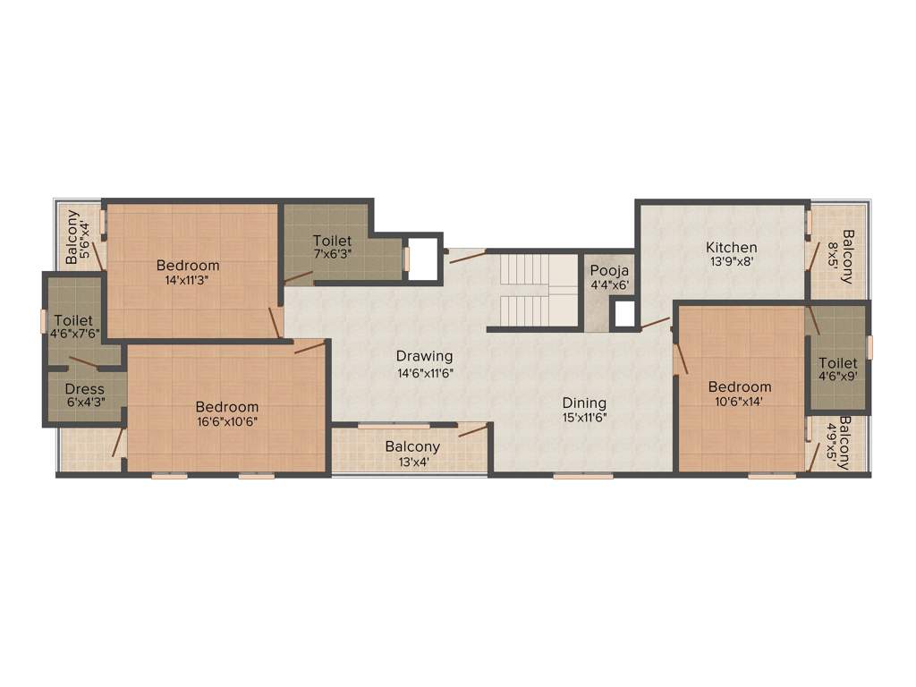 Unique Yuvraj Residency (3BHK+4T (2,925 sq ft) 2925 sq ft)