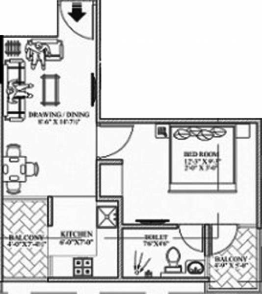 Unique UDB Life (1BHK+1T (583 sq ft) 583 sq ft) Unique UDB Life (1BHK+1T (583 sq ft) 583 sq ft)
