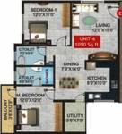 Ultimate Signature (2BHK+2T (1,090 sq ft) 1090 sq ft) Ultimate Signature (2BHK+2T (1,090 sq ft) 1090 sq ft)