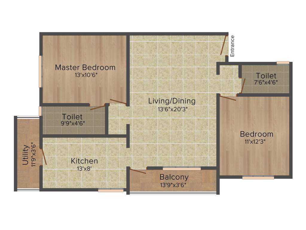 Ultimate Signature (2BHK+2T (1,150 sq ft) 1150 sq ft)