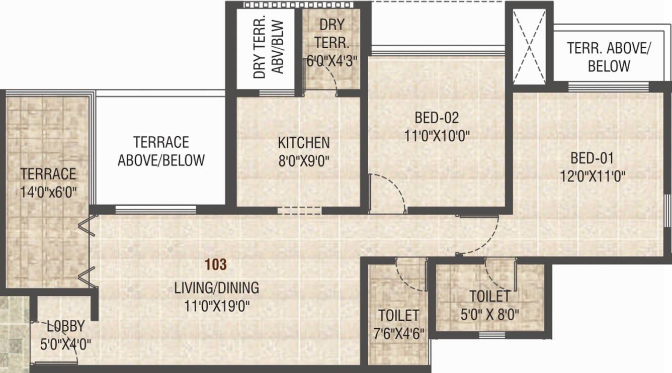 Magnova Manor (2BHK+2T (1,044 sq ft) 1044 sq ft) Magnova Manor (2BHK+2T (1,044 sq ft) 1044 sq ft)