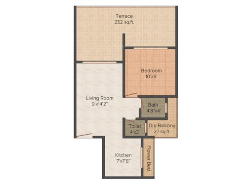 Kricon Phoenix (1BHK+1T (580 sq ft) 580 sq ft)