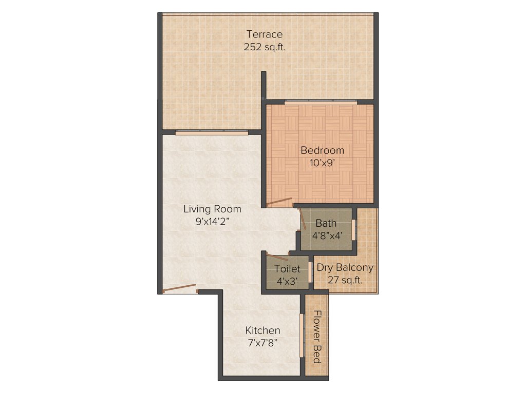 Kricon Phoenix (1BHK+1T (580 sq ft) 580 sq ft)