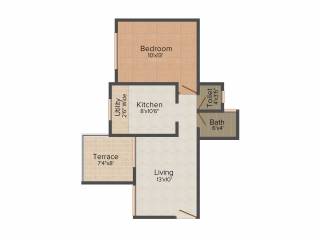 JJ Starcity (1BHK+1T (601 sq ft) 601 sq ft) JJ Starcity (1BHK+1T (601 sq ft) 601 sq ft)