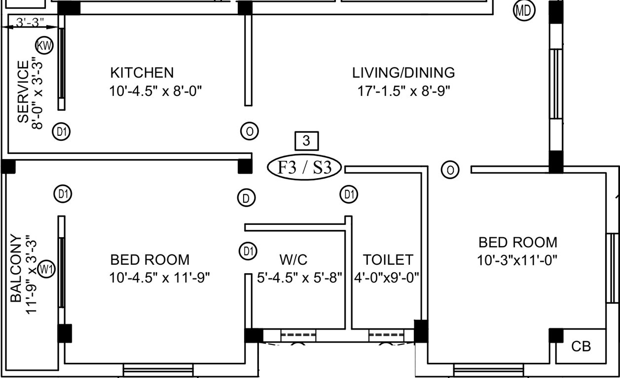 Rajni Radhe Saai (2BHK+2T (899 sq ft) 899 sq ft)