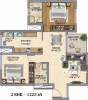 Kolte Patil iTowers Exente (2BHK+2T (1,225 sq ft) 1225 sq ft)